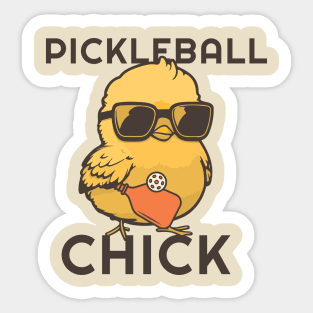 pickleball chick - cool chick Sticker